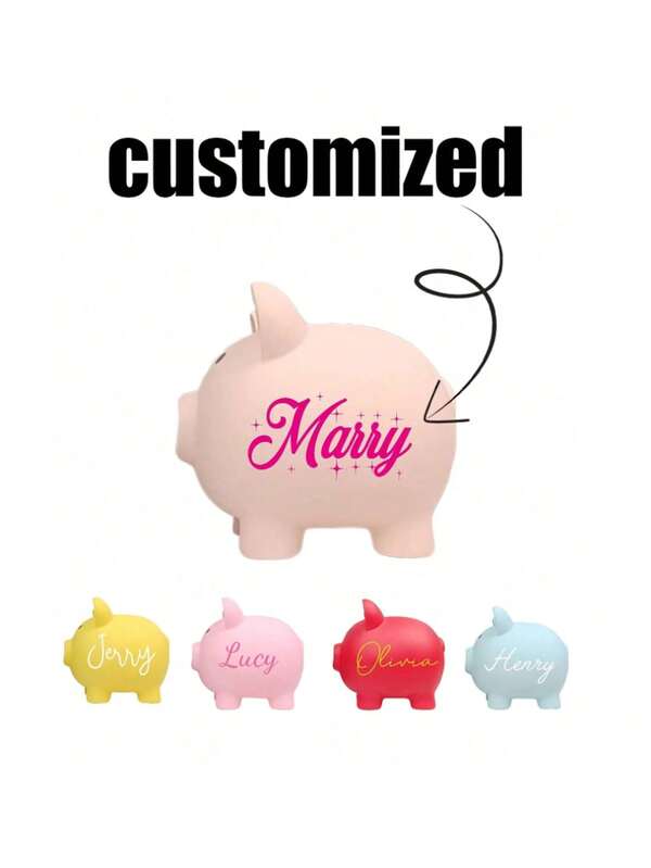 Custom Children's Piggy Bank, Personalized Piggy Bank, Customized Boy Children's Piggy Bank Name, Customizable Adult Piggy Bank, Custom Name, Girl Piggy Bank, Children's Gift, Birthday Gift, Baby Shower Gift, Living Room, Bedroom, Decoration