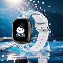 Compatible con la correa del reloj Fitbit Versa 3, Versa 4, Sense, Sense 2, correa de repuesto de silicona con patrón navideño {color_name:Muñeco de nieve Azul, size_name:Para Versa4/Versa3/Sense2/Sense - Muñeco de nieve azul - Ver 3