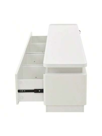 180 34 40 Cm TV St Drawers, Cabinet LED Lighting, High Gloss Sideboard Table, Drawer Unit, TVs Up To 80 Inches, Wit view 7