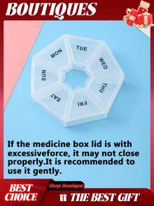 5pcs Weekly Pill Organizer, Pill Box, Pill Box 7 Day, 7 Day Pill Box, Portable Travel Pill Box