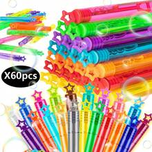 60/48/24 Pcs Mini Bubble Wands, Loose Bubble Wands With Star Tops, Suitable As Gifts For Birthday, Carnival, Party, Thanksgiving, Christmas, Wedding And More, No Bubble Liquid Included - Multicolor - View 2