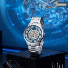 Fossil 男士自动机械不锈钢三针腕表，不锈钢表壳/防刮玻璃 ME3260 - 銀色 - 查看 5