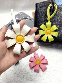 Leather Floral Series 1pc Daisy & Sunflower Leather Phone Charm Can Be Used As Bag Charm Fresh & Elegant With Ring Holder And Phone Ring Spring Gift Party - Multicolor - View 1