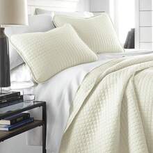 Full/Queen Quilt Bedding Set, Microfiber Quilts Queen Size, Coverlet, Stain & Pet Hair Resistant Bedding, Full Size Bedspread With 2 Pillow Shams, Bone, 2025 - 16 - 奶油 - 查看 2