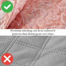 Full/Queen Quilt Bedding Set, Microfiber Quilts Queen Size, Coverlet, Stain & Pet Hair Resistant Bedding, Full Size Bedspread With 2 Pillow Shams, Bone, 2025 - 41 - 完美佩斯利珊瑚霧 - 查看 4