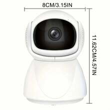 1pc 2MP Super HD Smart Camera, Supports 2.4G WiFi Connection, HD Infrared Night Vision, Two-Way Audio, 360° Rotation Monitoring, Motion Detection, APP Control, Real-Time Viewing Anytime - Suitable For Home Security, Babies, Elders And Pets, A Reliable Home Security Device. - White - View 4