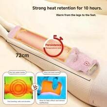 1pc 2000ml Elongated Hot Water Bottle, Refillable Warmer, Explosion-Proof Design, Winter Heating Item, Suitable For Heat Therapy, Warming Abdomen, Shoulders, Waist, Gift For Girlfriend/Boyfriend, Parents In Winter - Multicolor - View 8