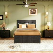 Bed Frames - Gray + Linen + 90cm*200cm - View 1