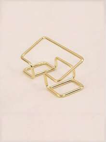 Hollow Business Card Holder Creative Product Storage Box, Office Display, Ideal Gift, Multiple Colors Available, Essential For Business Office, High-End Line Design Business Card Display Stand, 3 Fashionable Colors To Choose From, Simple Desktop Standing Business Card Stand, Card Display Base, Photo Photo Card Display Stand