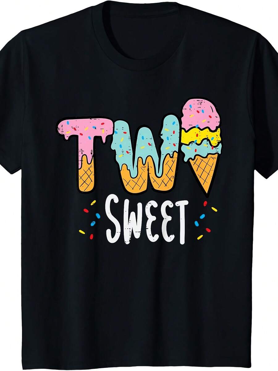 2nd Birthday Ice Cream Two Sweet Girls Boys Kids Toddler T-Shirt - 款式9 - 查看 1