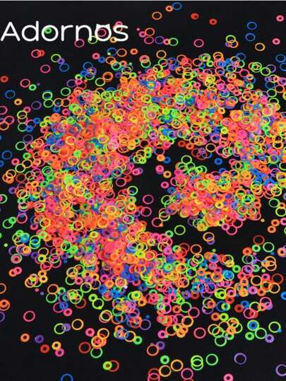 Fluorescent Bubble Round Sequins Nails Decoration Mixed Hollow Round Glitter Flakes Manicure Accessories Bohemia Nail Charms