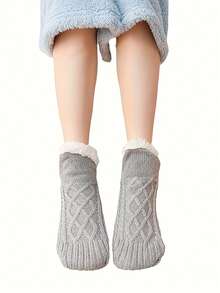 1/2 Perechi Șosete de casă pentru bărbați, căptușite termic, anti-miros, antiderapante, potrivite pentru casă și birou, toamnă/iarnă