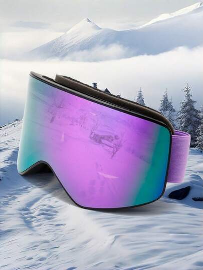 1 Pair New Wide-View Dual-Layer Adult Snow Goggles, Night Vision Cylindrical Wide-View Snow Goggles For Mountaineering, Skiing, Ski Equipment, Nearsighted Protective Glasses