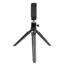 Lightweight Mini Tripod For Camera/Phone/Webcam & Selfie Stick, 360° Phone Clip & Cold Shoe Mounts - Black - View 9