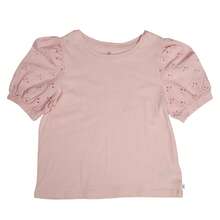 Gap Mädchen-T-Shirt mit bestickten Puffärmeln 601395 - Pink - Übersicht 1
