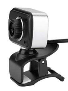 Cámara web para PC 360 grados con micrófono externo para oficina en casa CM008 - Blanco y Negro - Ver 2