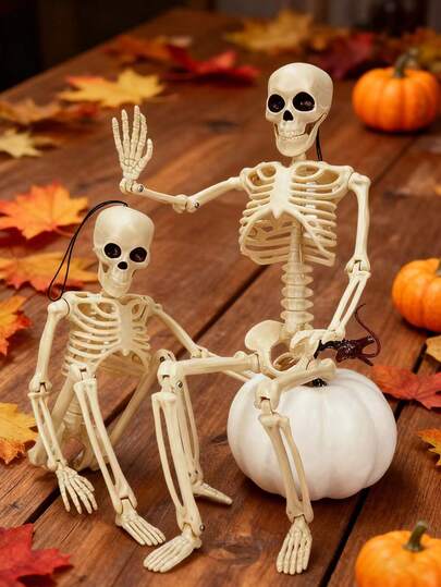Simulated Mini Movable Joint Skeleton Halloween Horror Style Ornaments Bar Courtyard Holiday Decoration Supplies