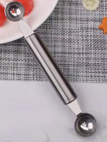 High-End Double-Headed Stainless Steel Fruit Baller Scoop, Dragon Fruit Scoop, Double-Headed Ice Cream Scoop, Ice Spoon - Multicolor - View 1