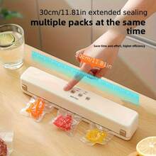 RAF 便携式自动真空封口机，厨房食品保鲜，真空袋，适用于干湿食品，家用零食袋密封，无线真空封口机，户外露营/野餐使用，厨房电器