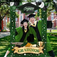 1 Set Decoración de pared con marco de fotos para fiesta de graduación 2026 - Multicolor - Ver 10