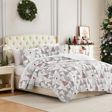 Full/Queen Quilt Bedding Set, Microfiber Quilts Queen Size, Coverlet, Stain & Pet Hair Resistant Bedding, Full Size Bedspread With 2 Pillow Shams, Bone, 2025 - 歡樂與光明 - 查看 8