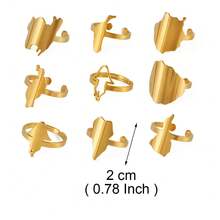 1 قطعة خاتم جزر الكناري الإسبانية / لا بالما / لا جومرا / تينيريفي / فويرتيفنتورا / جران كناري / لانزاروتي / مايوركا من الفولاذ المقاوم للصدأ