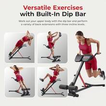 Foldable Hyperextension Roman Chair Back Extension, Home Gym Sit Glute Ab Workouts, Optional Adjustment Incline Multi - Function Heavy - Duty Exercise Equipment - Multi Function Roman Chair - View 5