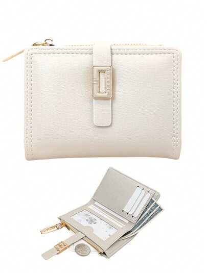 MINGYOU محفظة نسائية صغيرة بسيطة بسحاب من البولي يوريثان، محفظة نقود صغيرة، محفظة بطاقات، محفظة عملات صغيرة، جذابة للنساء الشابات