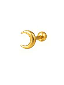 1pc Moon Decor Stud Earring - J-1 PC-Moon 2 - View 2