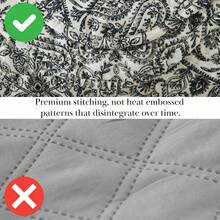 Full/Queen Quilt Bedding Set, Microfiber Quilts Queen Size, Coverlet, Stain & Pet Hair Resistant Bedding, Full Size Bedspread With 2 Pillow Shams, Bone, 2025 - 32 - 阿散蒂灰 - 查看 5