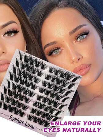 80pcs Eyelashes, Naturally Fluffy Crossed Eyelashes, Convenient Eyelash Extension Set, Artificial Lightweight Mink Eyelashes, DIY Eyelashes, Creating A DIY Eyelash Revolution, Daily Wear, Halloween, Christmas, Dates & Party