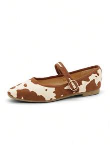 RevReaL Giày bệt Mary Jane cổ điển dành cho nữ - Kiểu giày thanh lịch và thoải mái cho mỗi ngày. - BÒ - Xem 2