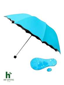 Sombrilla mágica, varios colores, al contacto con el agua empieza a aparecer su estampado Paraguas Mágico Protector Solar Mágico Contra el Sol y la Lluvia Diseño Compacto para Uso Diario - azul real - Ver 4