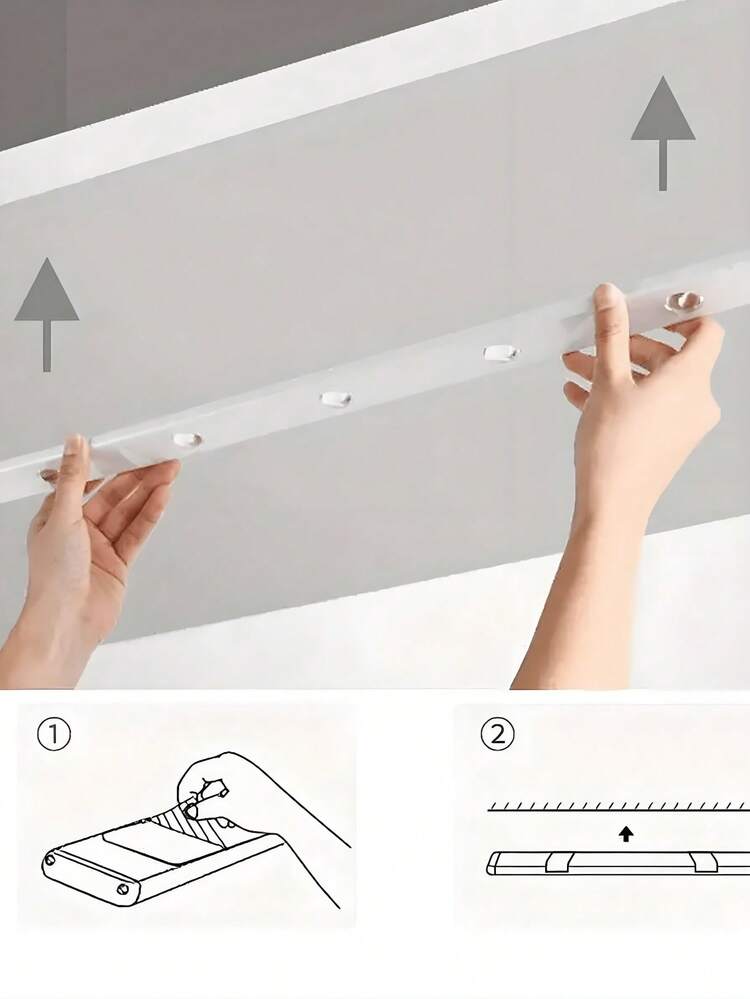 1PC Motion Detector Cupboard Lamp, USB Rechargeable Ultra-Fine Wireless, 4 Adjustable Sizes (20/30/40/50 Cm), Peak Lighting ,For Kitchen,Room Decor,Home Decor,Outdoor Decor,Kitchen Decor,Living Room Decor,Patio,Lamp,Led Lights For Room,Lighting,Night Light,Party Supplies,Indoor Night Light - Multicolor - View 11
