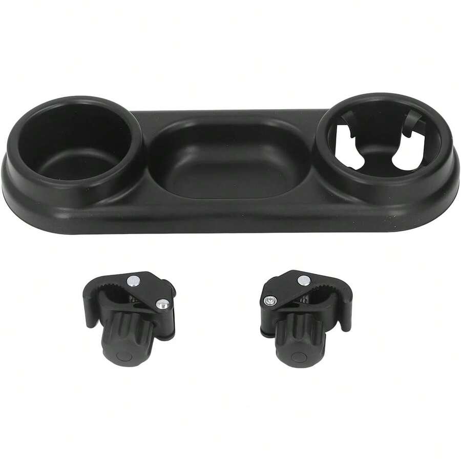 POCREATION Bandeja de bocadillos de Cochecito, Bandeja de Cochecito Universal con portavasos aislados manténgase organizado para bocadillos Accesorios - 1 - Ver 1