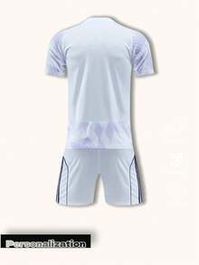 Bộ 2 áo đấu mùa giải 25/26 tùy chỉnh - Áo bóng đá unisex cá nhân hóa, có thể in tên và số - Áo thể thao thoáng khí, phù hợp cho thể thao, tập luyện, mặc thường ngày, bóng đá, bóng rổ, chạy bộ và mặc thư giãn dành cho người hâm mộ. - Màu tím - Xem 3