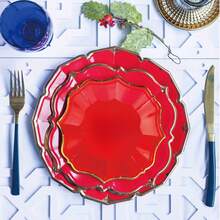 10 Stücke/30 Stücke/50 Stücke 23 cm Weihnachts-Mittagsteller - Pappteller für Geburtstage, Babypartys, Weihnachten, Hochzeiten und Bridal-Shower