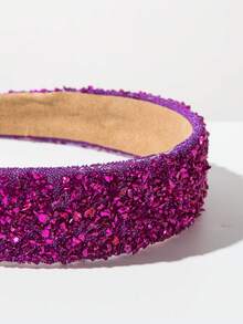 1 قطعة شريط رأس مزين بالراين ستون، تصميم بسيط، متعدد الاستخدامات، أنيق، إحساس فاخر، مناسب للصيف