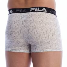 FILA FU5276 Boxer da uomo in cotone stampato - Bianco - Visualizzare 3