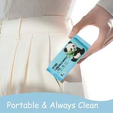DX DINGXIAN 256 Pcs Mini Portable Wipes - Unscented Alcohol-Free All-Surface Cleaning Wipes For Face & Body, Travel-Sized Period Essentials & Travel Essentials, Ideal For Outdoor/Indoor Use, Panda Design | Multipurpose Cleaning Supplies & On-The-Go Care - 32 gói với 4 màu - Xem 2