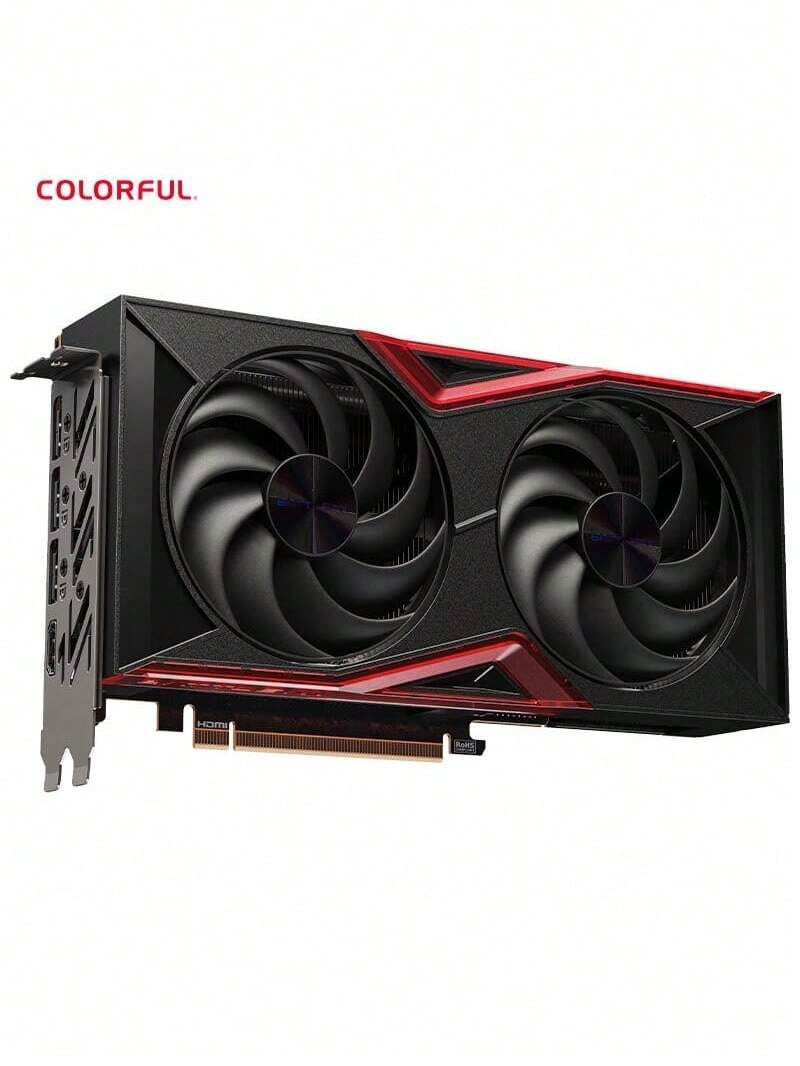 COLORFUL 戰斧 GeForce RTX 5050 DUO 8GB 顯示卡 極速享受出色視覺 酷燈效 高效散熱 DLSS 4 - 紅黑色 - 查看 1