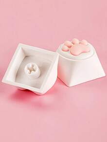 Teclas con diseño de patitas de gato/corazones rosas para actualizar tu teclado - Adecuado para personalización DIY, teclas de eje cruzado - Multicolor - Ver 5