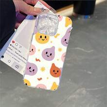 CLEAR  CASE Cute Blob Characters With Happy Faces On White BackgroundCompatible With  11 To  17 Models The Cases Lens Protection Function Ensures The Camera Remains Undamaged During Shooting  Guaranteeing Image Quality - Clear - View 7
