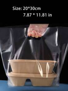 10 件/20 件/40 件 - 20*30 厘米（7.87*11.81 英寸）透明礼品袋，带手柄的塑料手提袋，购物/礼品袋，适用于母亲节、婚礼、生日、毕业典礼、新娘送礼会、派对用品、情人节购物