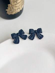 1 cặp bông tai đính nơ thời trang độc đáo được sơn giản dị và đơn giản cho ngày lễ tình nhân, mẹ, mẹ, ngày của mẹ, quà tặng - Hoa tai - Xem 30