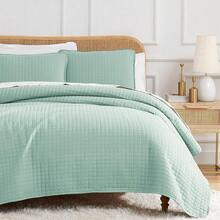 Full/Queen Quilt Bedding Set, Microfiber Quilts Queen Size, Coverlet, Stain & Pet Hair Resistant Bedding, Full Size Bedspread With 2 Pillow Shams, Bone, 2025 - 04 - 藍色 - 查看 9