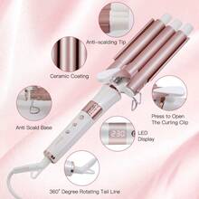 Hatteker Professional Iron Hair Curler Wave Curler LED Display Female Hair Straightener Hair Curler Tools Hairdressing Iron - EU C Type Plug(220-240V) - View 4