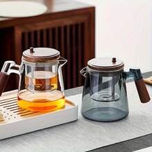 Thick & Heat-Resistant High Capacity Glass Teapot, Stainless Steel Filter, Suitable For Gas Stove, Induction Cooktop, Electric Stove, Portable Hand-Brew Tea Pot For Flower Tea, Black Tea, Pu-Erh Tea, Easy To Clean, Great For Living Room, Office, Tea Ceremony, Gift Or Personal Use - Multicolor - View 6