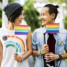 Pride Pins Outfits For Women Lgbtq Pins Gay Bi Ally Rainbow Lapel Pin Rainbow Flag Brooch Decoration For Clothes Bags Accessories{Inchcolor_nameinch:InchD3-9pcsinch} - D3-9件 - 查看 4