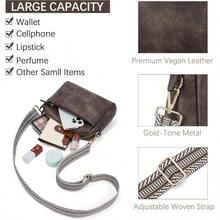 BOSTANTEN Small Crossbody BagS For Women Designer Cell Phone Purse Shoulder Handbag Wallet - A0Coffee - View 4